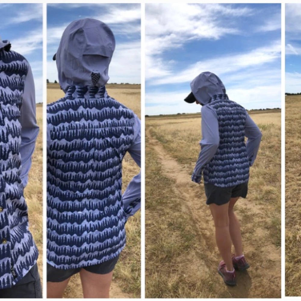 Jolly Gear triple crown button down sun hoodie M/L $95 - Picture 10 of 12